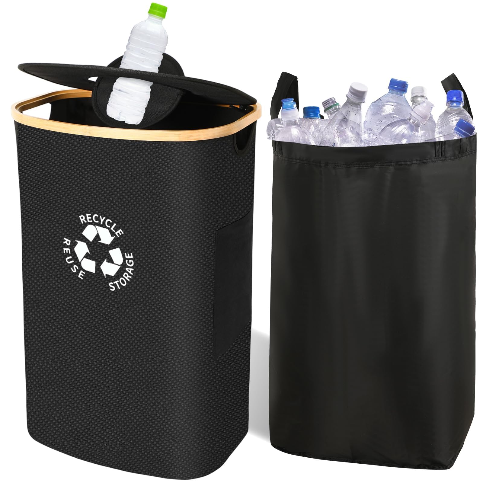 MainMall Aufbewahrungsbehälter mit Deckel, Vorratsdose zur Aufbewahrung und zum Recycling, Küchen-Aufbewahrungsbehälter mit großem Fassungsvermögen, 442-6786-MG