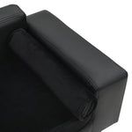 NNEVL Dog Sofa Black 81x43x31 cm Plush and Faux Leather