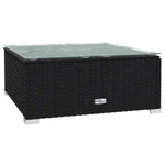 NNEVL 9 Piece Garden Lounge Set with Cushions Poly Rattan Black