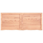 NNEVL Table Top Light Brown 120x50x4 cm Treated Solid Wood Oak