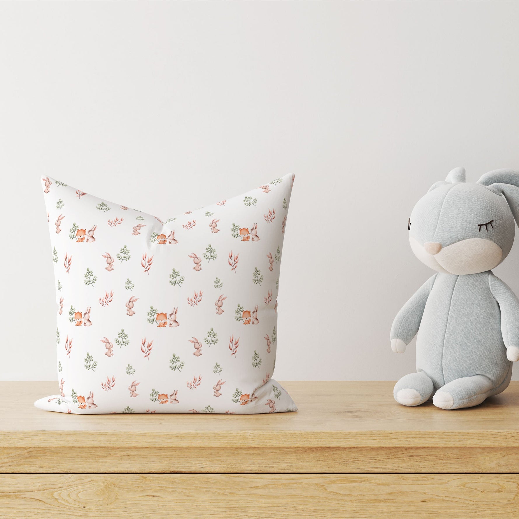 “Fuchs und Hase” Premium Kinder Dekokissen