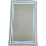 Teppich Outdoor Balkonteppich außen Balkon Terrasse beige weiß 150 x 90 cm