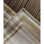 Teppich Outdoor Balkonteppich außen Balkon Terrasse beige weiß 150 x 90 cm