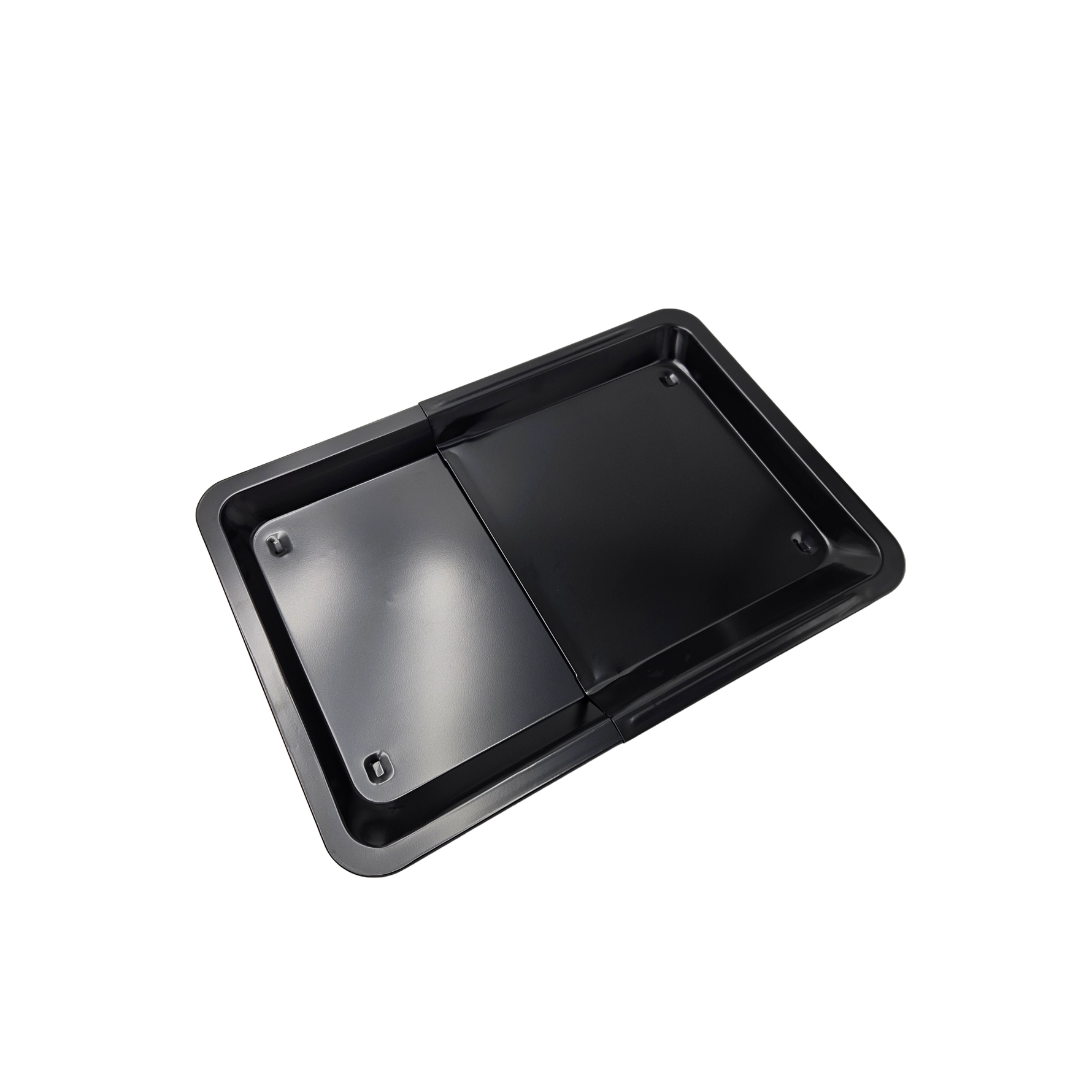 Backblech ausziehbar antihaftbeschichtet Carbonstahl Metall 33x33- 52 cm Schwarz
