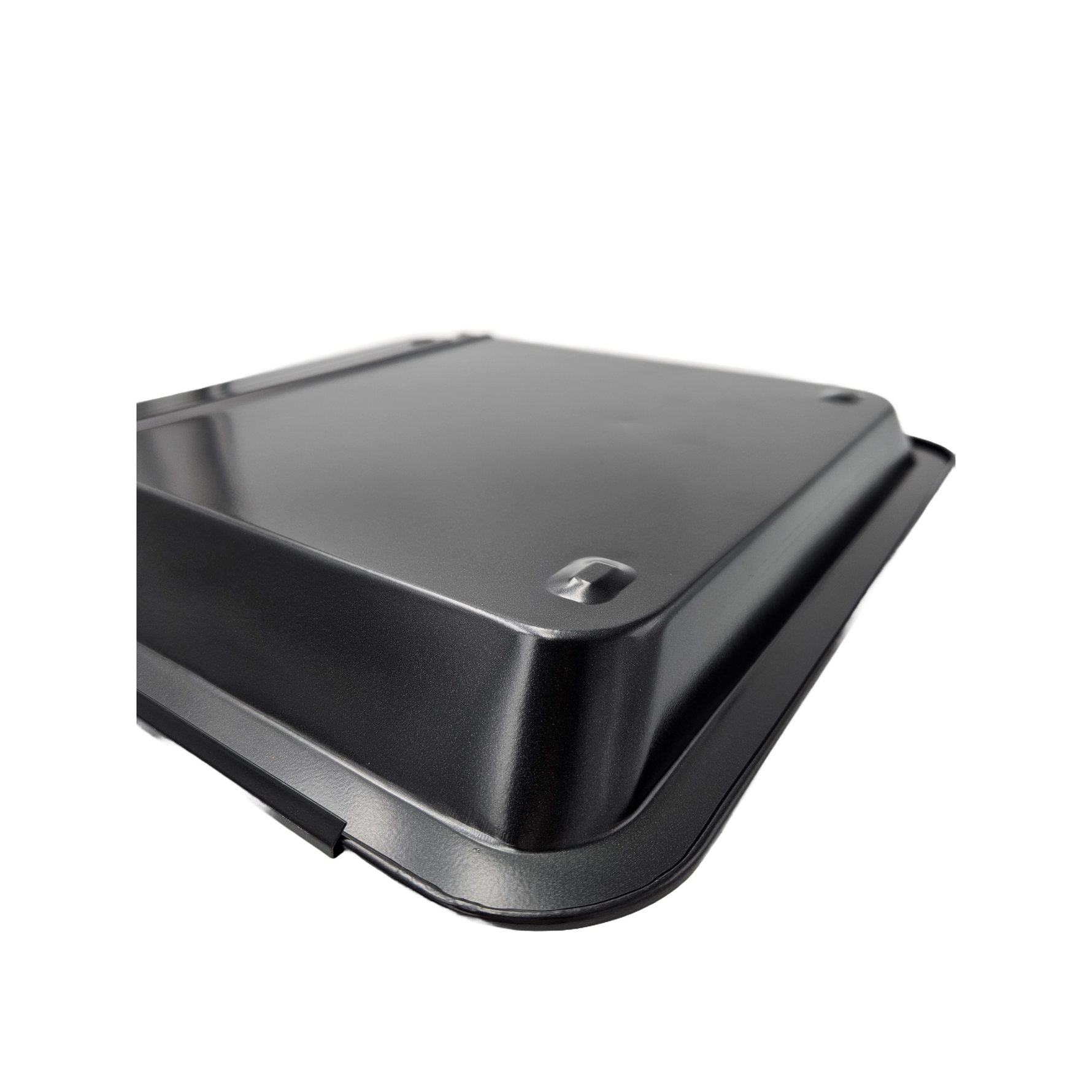 Backblech ausziehbar antihaftbeschichtet Carbonstahl Metall 33x33- 52 cm Schwarz