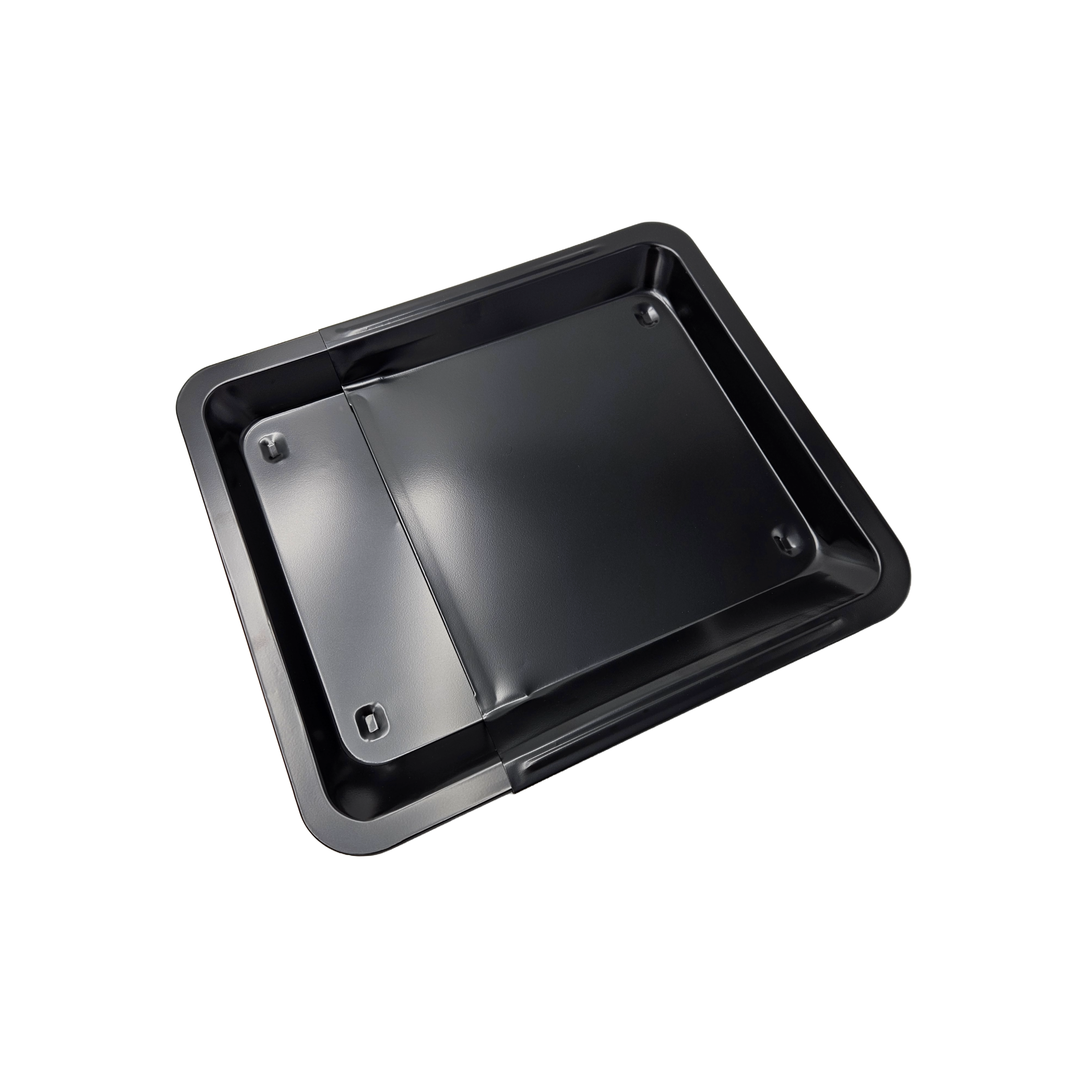 Backblech ausziehbar antihaftbeschichtet Carbonstahl Metall 33x33- 52 cm Schwarz