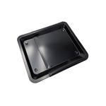 Backblech ausziehbar antihaftbeschichtet Carbonstahl Metall 33x33- 52 cm Schwarz
