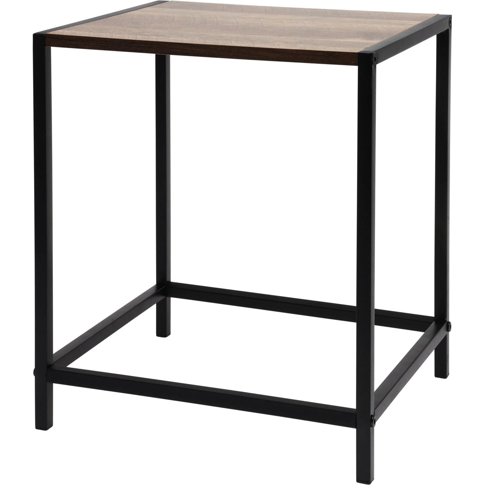 Beistelltisch Metall Holz Couchtisch Kaffeetisch Tisch Nachttisch schwarz Indoor