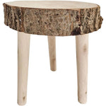 Beistelltisch Tisch kleiner Couchtisch Hocker Pflanzenhocker Baumscheibe Holz
