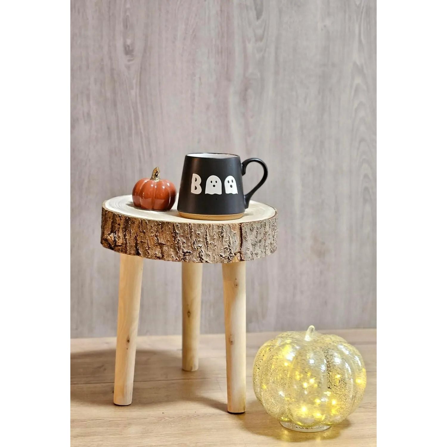 Beistelltisch Tisch kleiner Couchtisch Hocker Pflanzenhocker Baumscheibe Holz