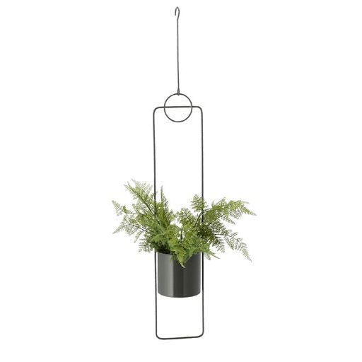 Blumenampel hängend Blumentopf Ampel Übertopf Hängetopf Pflanzentopf Metall GRAU