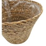 Blumentopf Pflanztopf Pflanzkorb Korb Übertopf Seegras braun rund Mittel Ø 23 cm