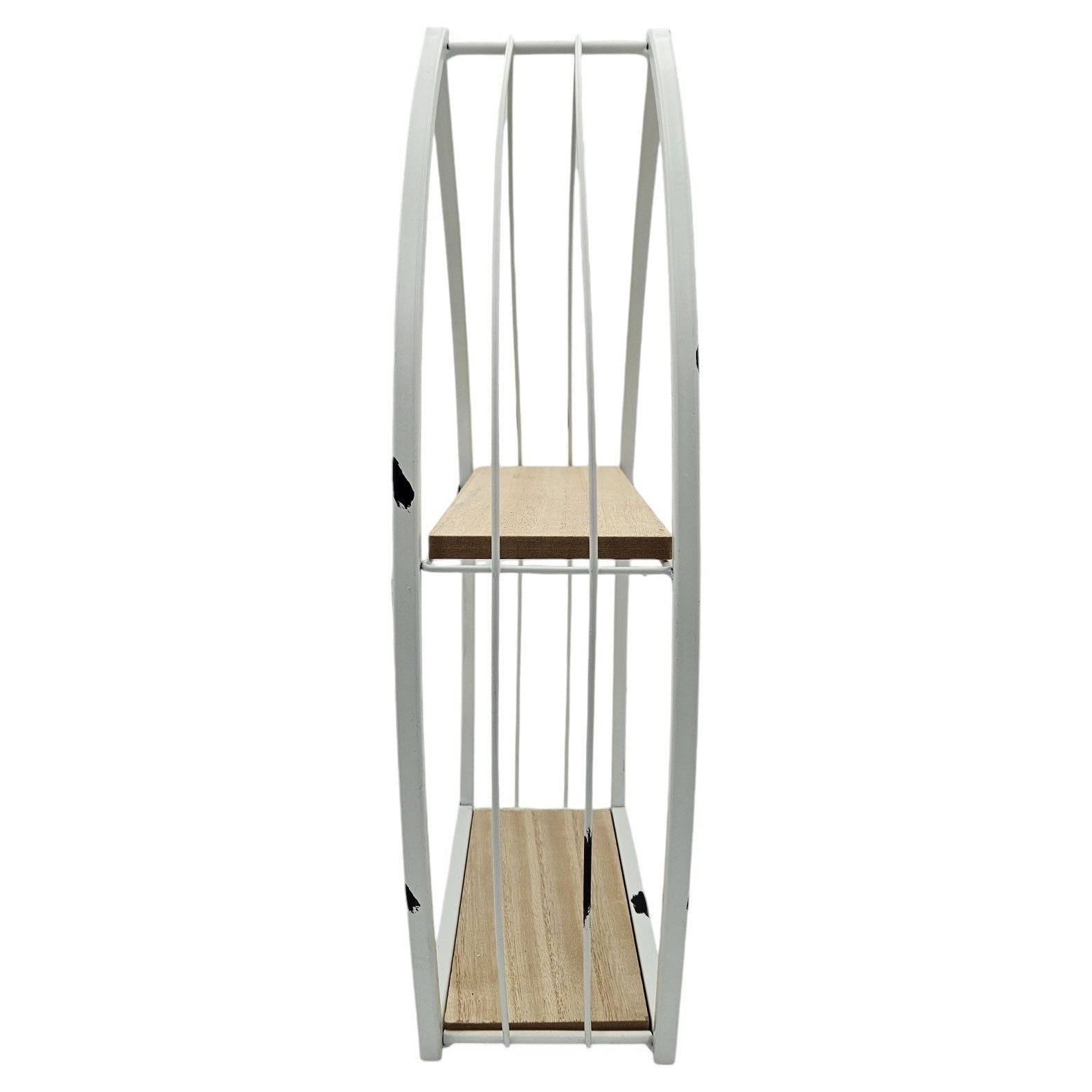 Regal Boot Weiß Wandregal Maritim Metall MDF-Holz 48x32x12 cm Dekoregal Shabby