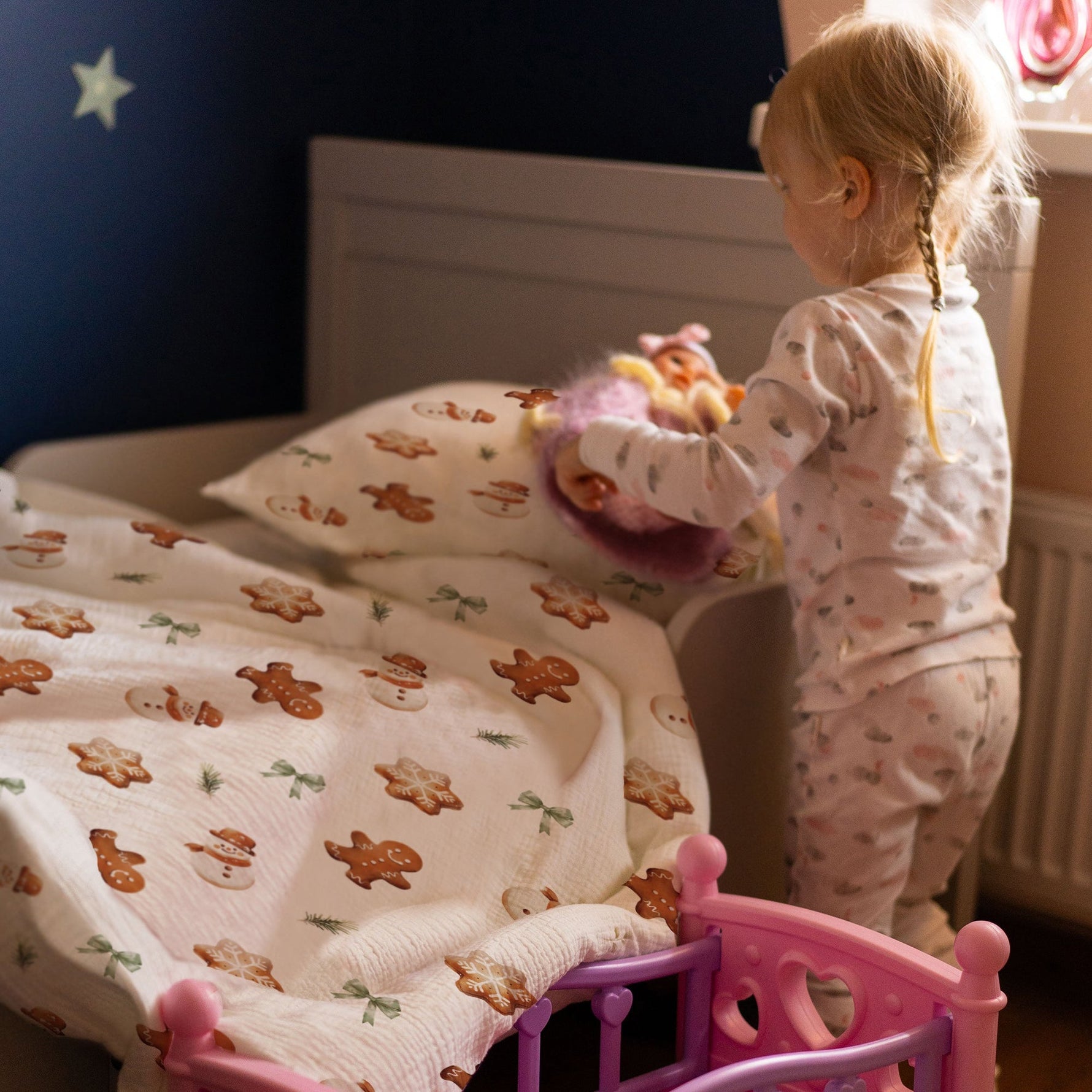 "Lebkuchenmännchen" Premium Kinderbettwäsche