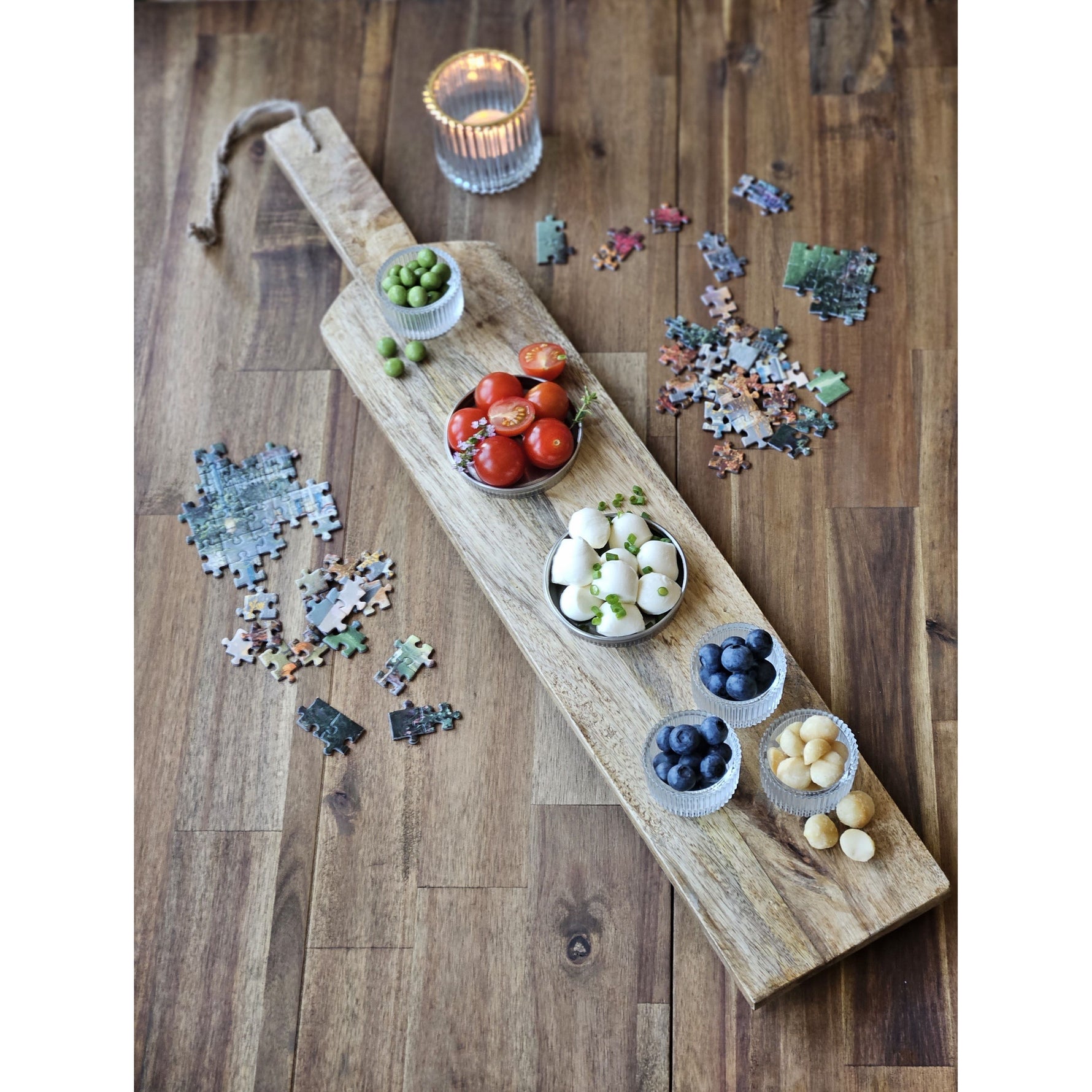Holzbrett Mangoholz Brett Tablett Dekobrett Holz Mango Serviertablett Länge 67cm