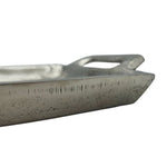 Metalltablett Tablett Serviertablett lang 59 cm Dekotablett silber mit Henkel