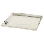 Dekoschale Dekoteller Metall Kerzentablett 25x25 cm Tablett Silber Quadratisch