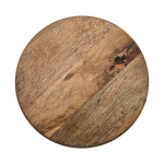 Dekoteller rund auf Füßen Kerzentablett Mangoholz 29 cm Holztablett Blumenhocker Dekorativ