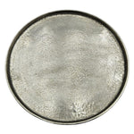 Deko Teller Schale silber rund 35 cm Kerzentablett Schale Metall Dekoration schwere Qualität