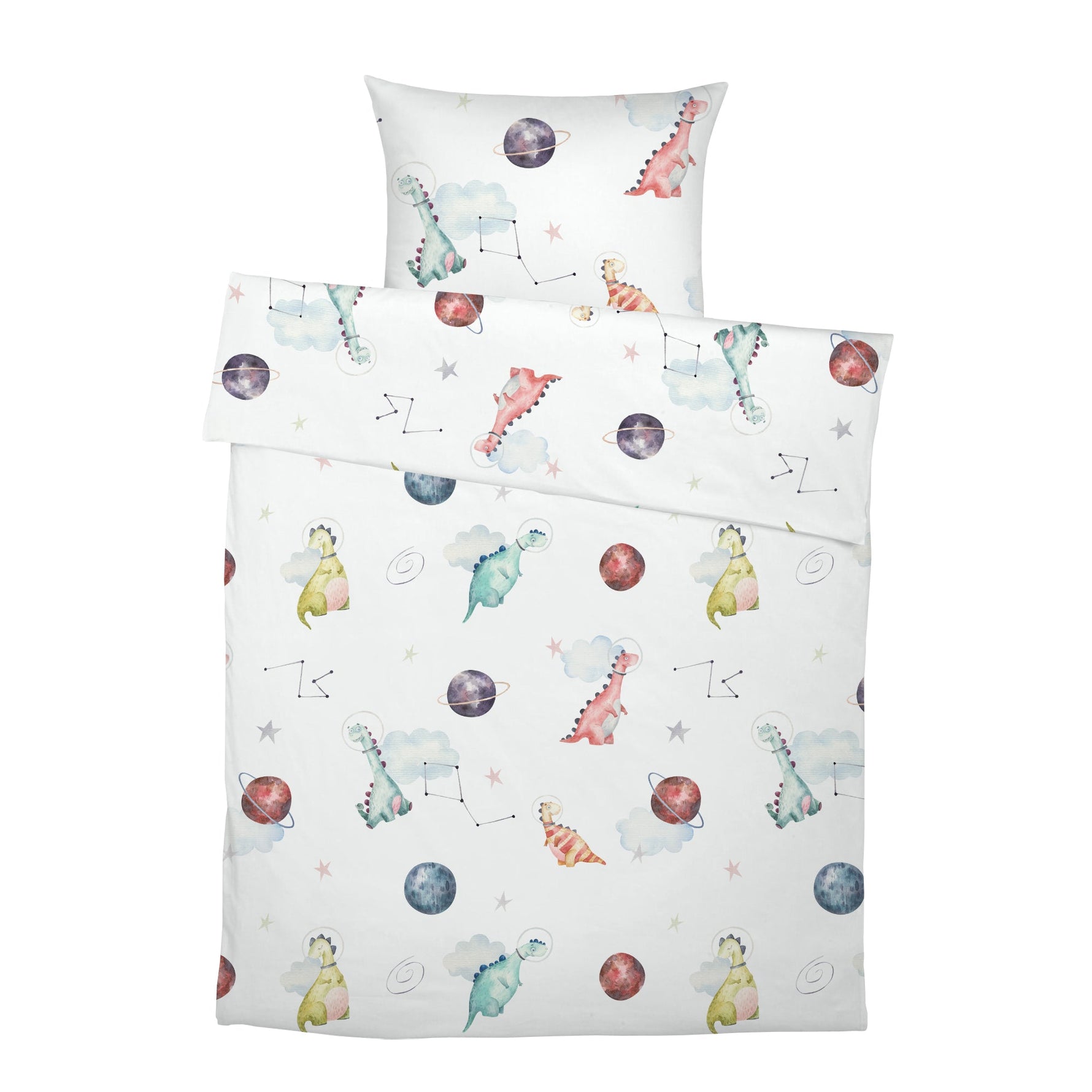 "Dino Galaxy" Premium Kinderbettwäsche