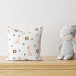 "Giraffe und Löwe" Premium Kinder Dekokissen