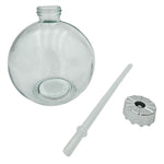 4 Trinkgläser Weihnachtskugel Trinkhalm Glas transparent Weihnachtskugel 400 ml