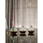 4 Trinkgläser Weihnachtskugel Trinkhalm Glas transparent Weihnachtskugel 400 ml
