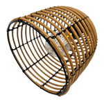 Hängeleuchte LED Rattan Optik Außen Innenbereich 18x16 cm Gartenbeleuchtung