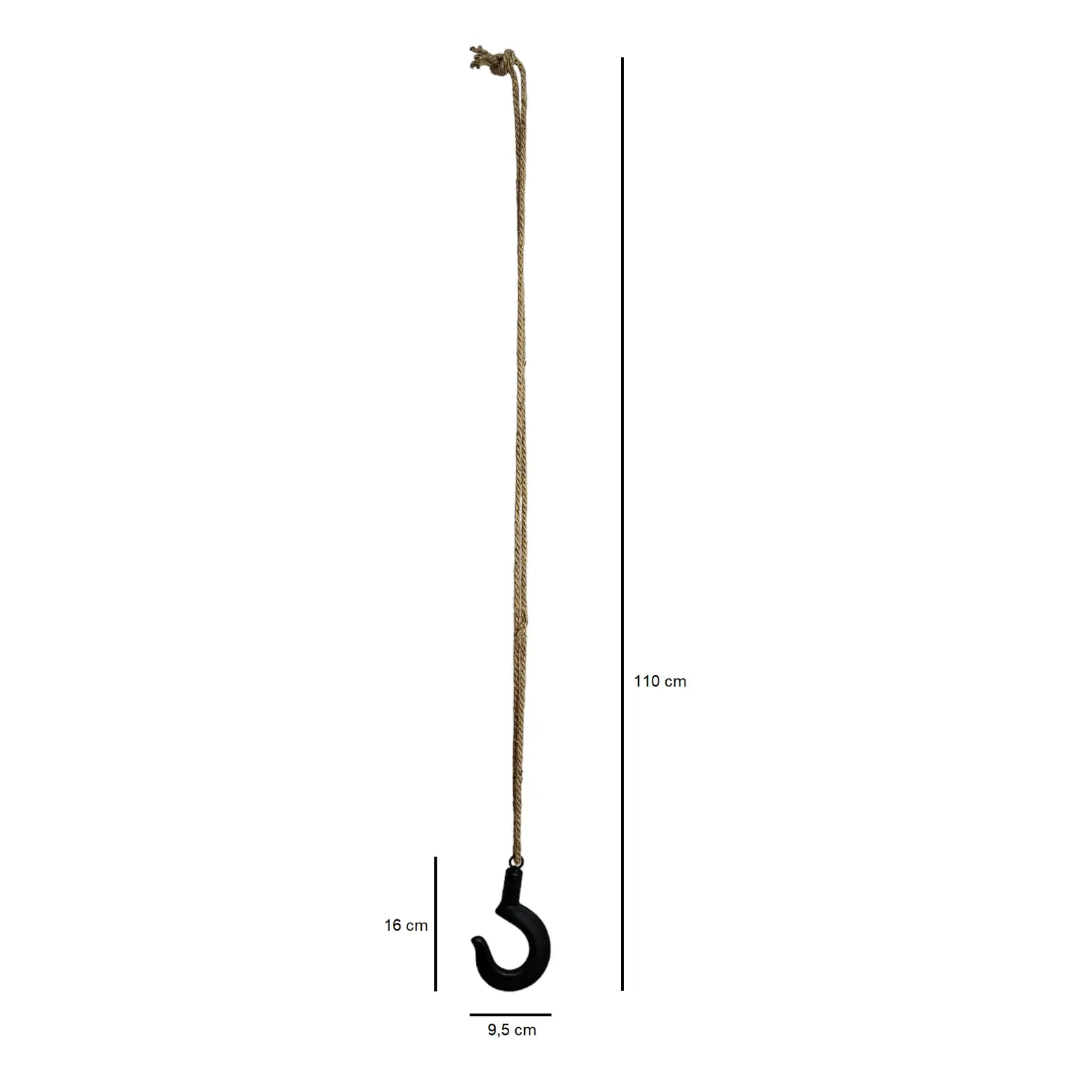 Haken Deckenhaken Hängehaken Dekohaken Seil Tau Metall Aufhängung Länge 110 cm