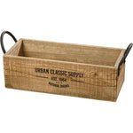 Holzkiste braun Dekokiste shabby Kiste Obstkiste Holz Deko Landhaus mit Griffen