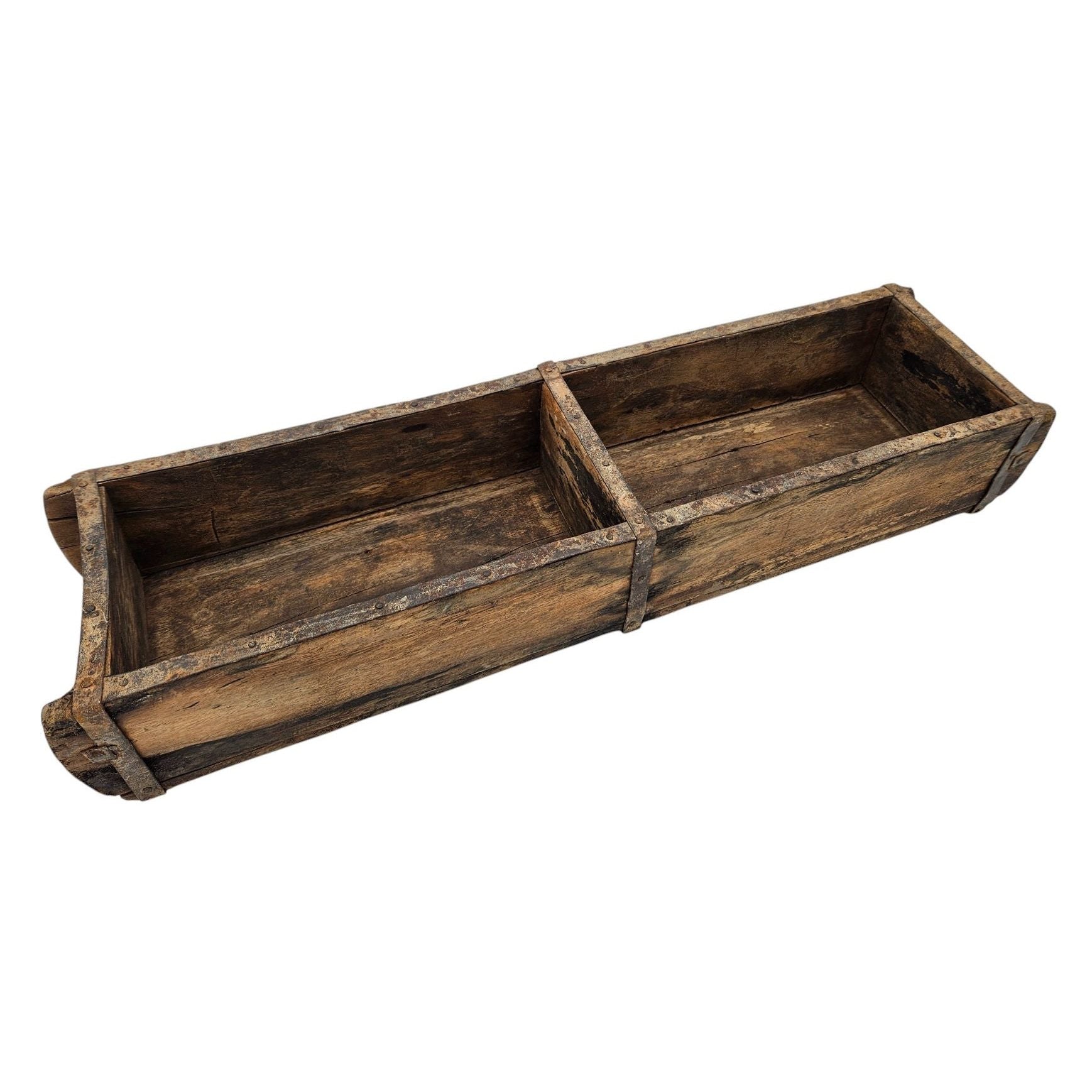 Holzkiste Ziegelform Ziegelsteinform Kiste recyceltes Holz Kasten 60 cm