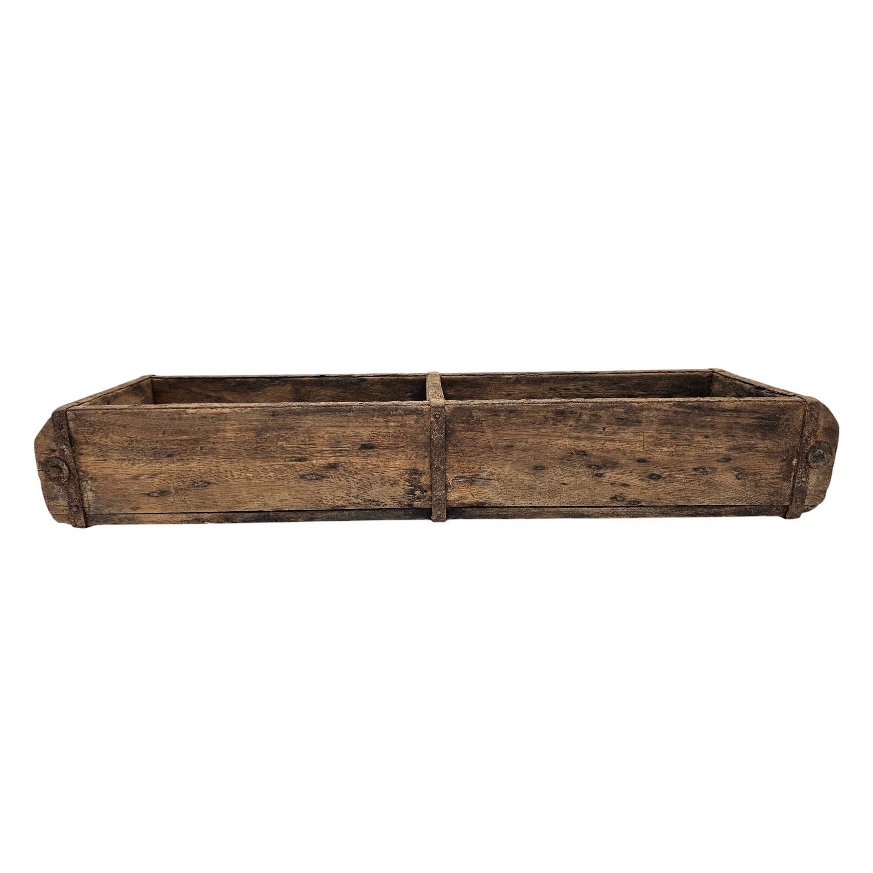 Holzkiste Ziegelform Ziegelsteinform Kiste recyceltes Holz Kasten 60 cm