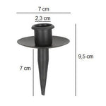 Kerzenhalter für Flaschen Metall schwarz Stabkerzenhalter Tülle für Kranz