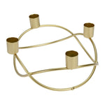 Kerzenständer gold Metall Kerzenleuchter Adventskranz Deko Kerzenhalter Ø 21 cm