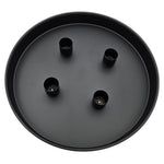Kerzenteller Kerzentablett magnetische Kerzenhalter Tablett schwarz Metall 25 cm