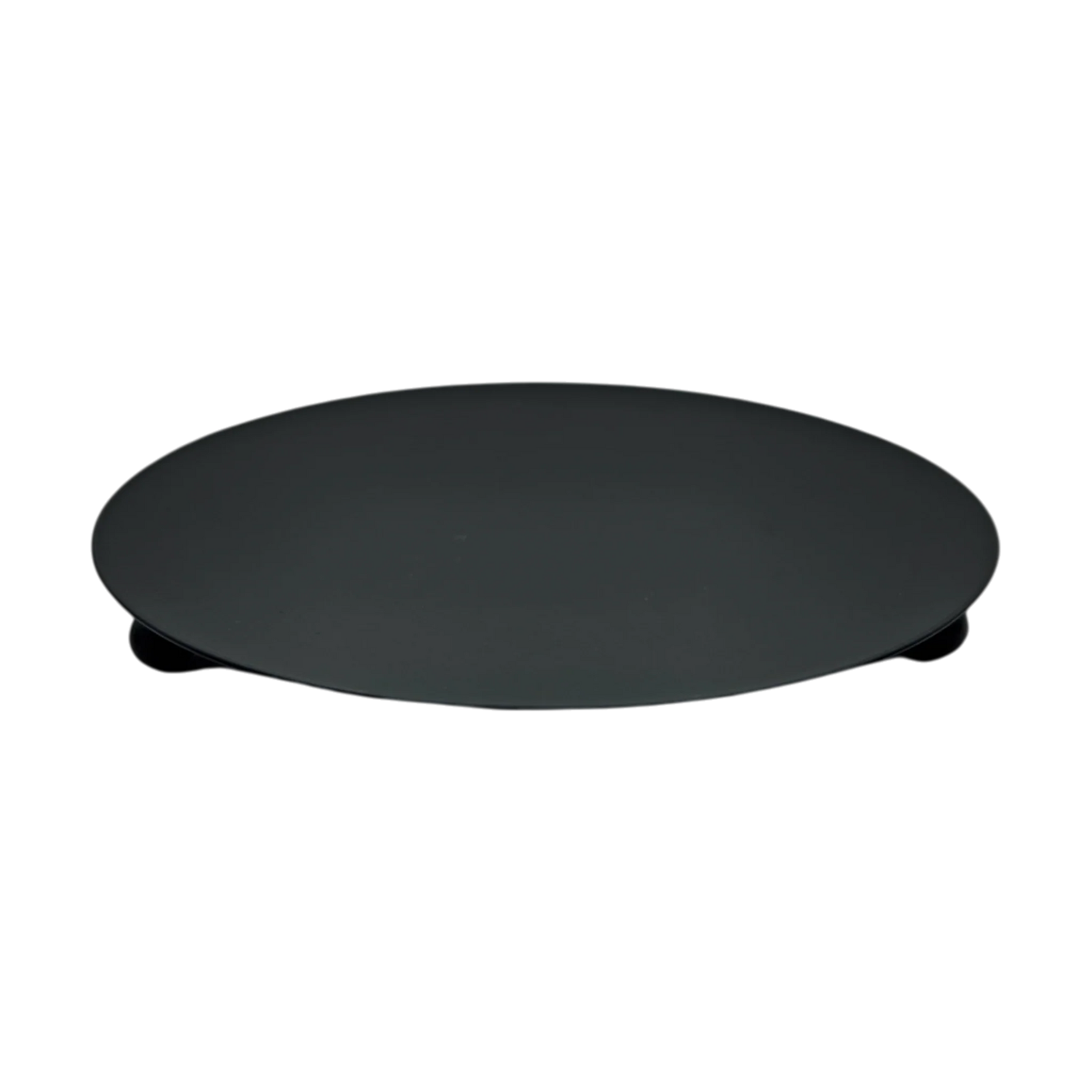 Kerzenhalter schwarz 4 Stück Stumpenkerzen Teller Kerzenteller Weihnachten 12 cm