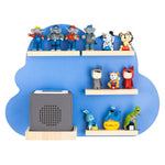 Hörspielfigurenregal Kinderregal Wandregal Regale Magnet Blau Wolkenregal 48x35cm