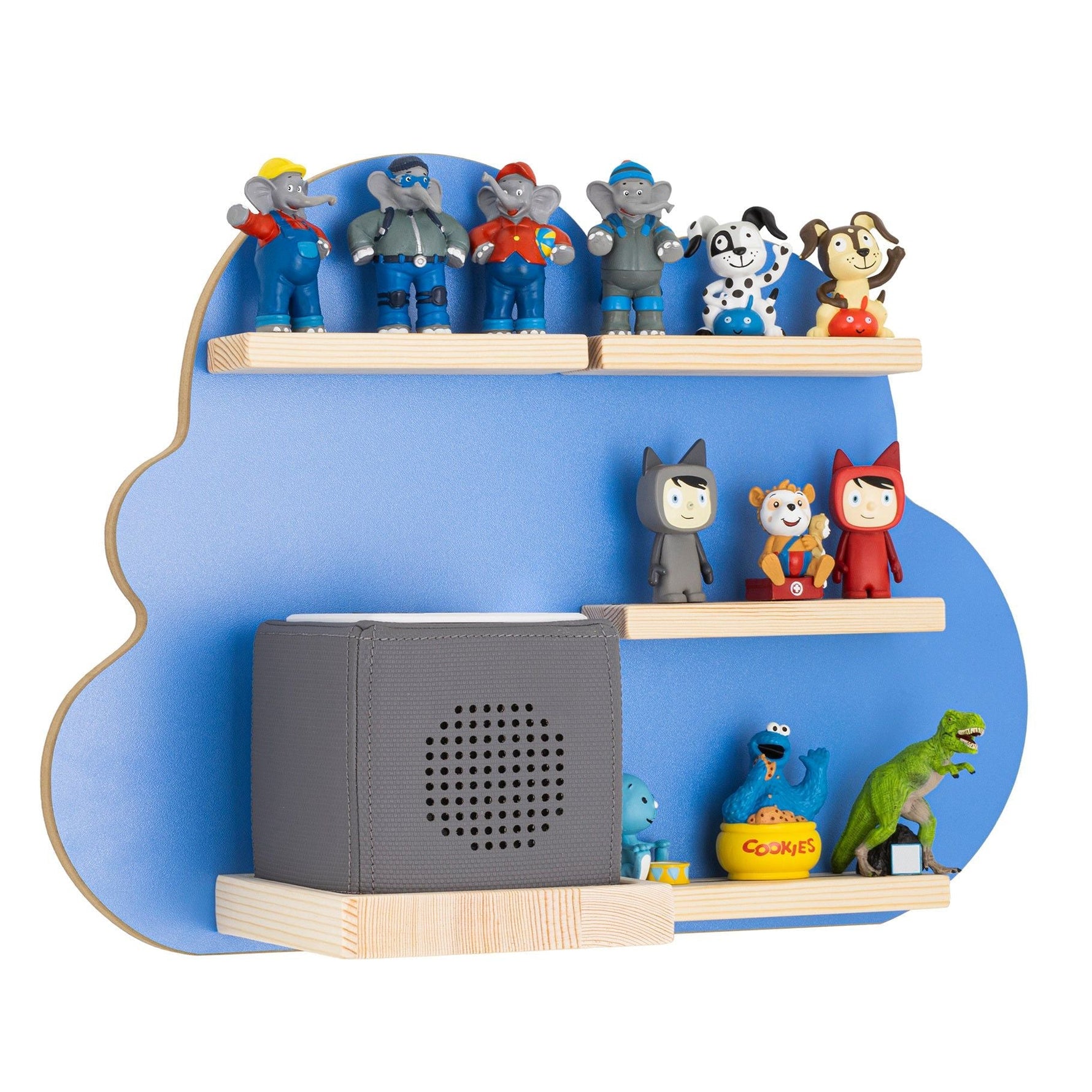 Hörspielfigurenregal Kinderregal Wandregal Regale Magnet Blau Wolkenregal 48x35cm