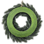Adventskranz Tannenkranz Weihnachtskranz künstlicher Deko-Kranz grün weiß Ø 40cm
