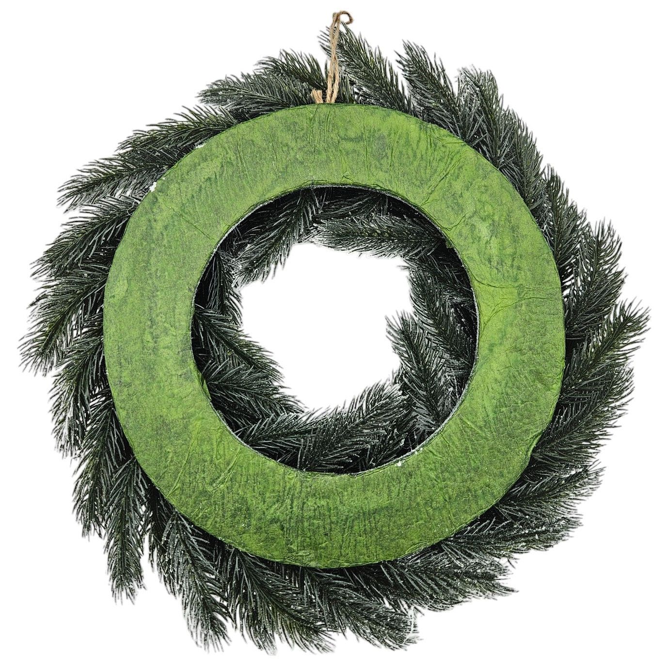 Adventskranz Tannenkranz Weihnachtskranz künstlicher Deko-Kranz grün weiß Ø 40cm