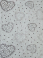 Kuscheldecke Decke Tagesdecke Herz 150x200 cm Creme Grau Beige Rot Wohndecke