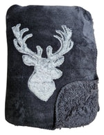 Decke Kuscheldecke Tagesdecke Wohndecke Hirsch Winter 150x200 kuschelig weich