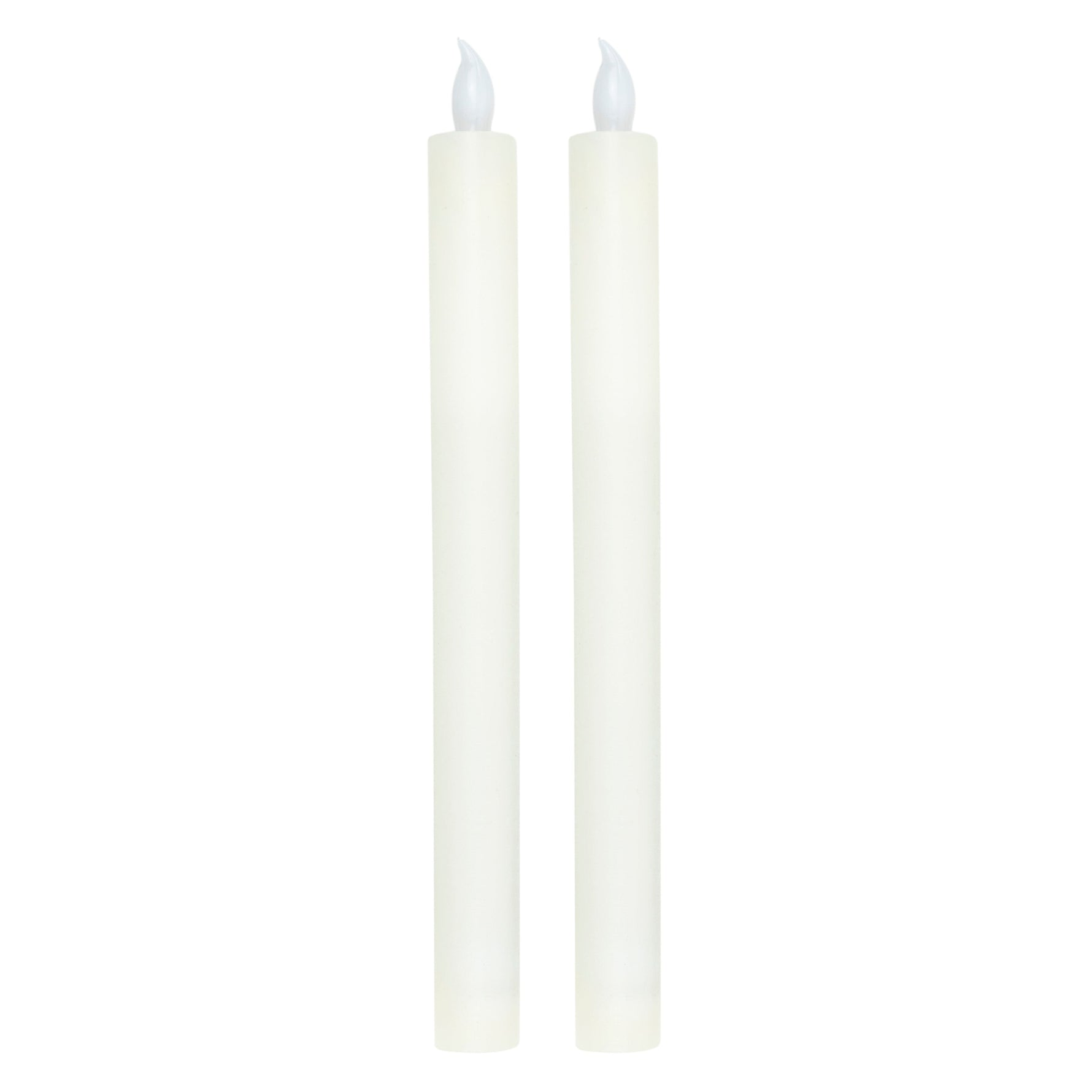 Kerze LED 2er Set Batteriebetrieb warmweiß flackern Stabkerzen Creme Rot Wachs