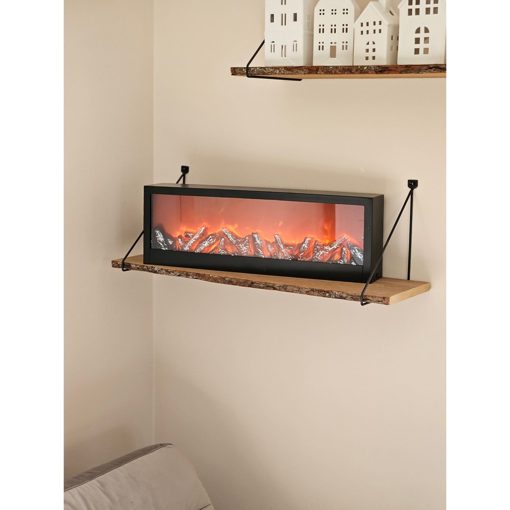 Dekokamin LED Kamin Feuer Elektrokamin 60x20 cm