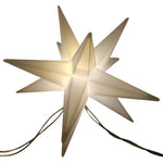 Lichterkette Weihnachtssterne LED warmweiß Fenster 3D Sterne mit Stecker 740cm