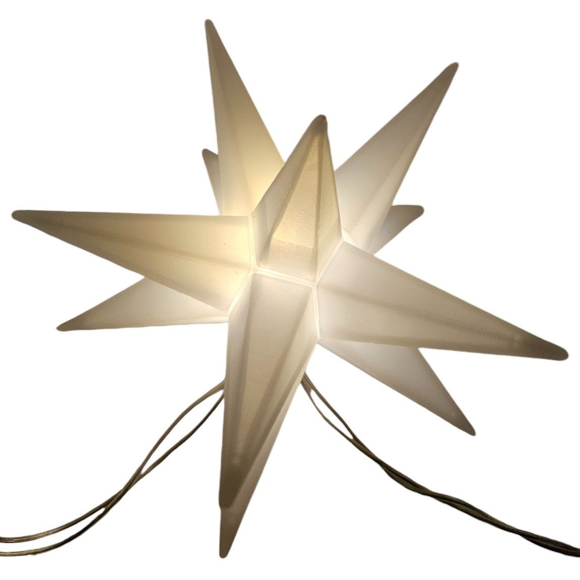 Lichterkette Weihnachtssterne LED warmweiß Fenster 3D Sterne mit Stecker 740cm