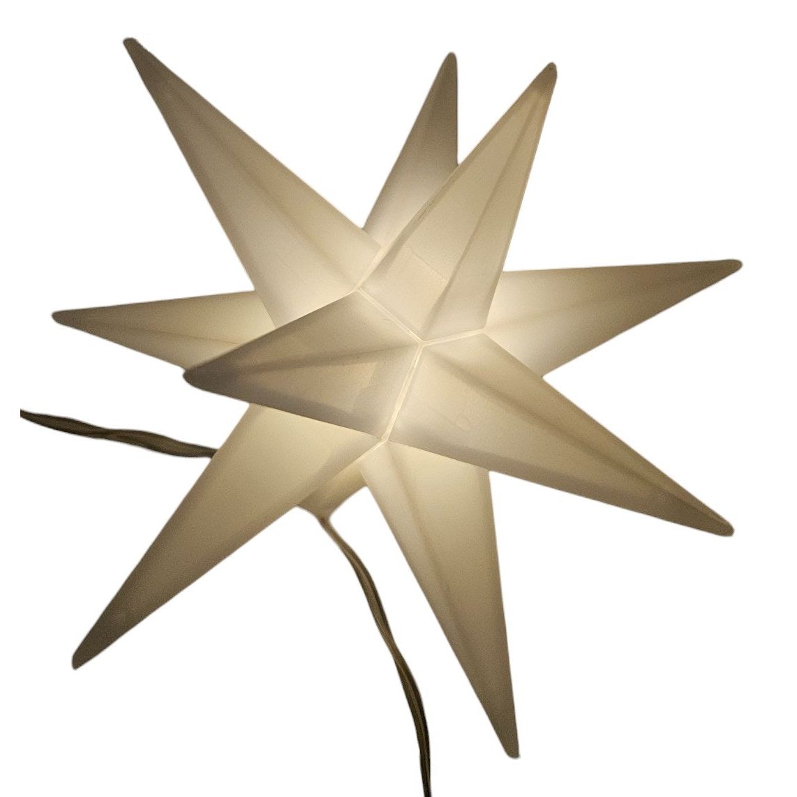 Lichterkette Weihnachtssterne LED warmweiß Fenster 3D Sterne mit Stecker 740cm