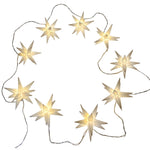 Lichterkette Weihnachtssterne LED warmweiß Fenster 3D Sterne mit Stecker 740cm