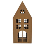Laternenhaus Windlicht Kerzenhalter Rostoptik Haus Metall Deko Laterne 40 cm