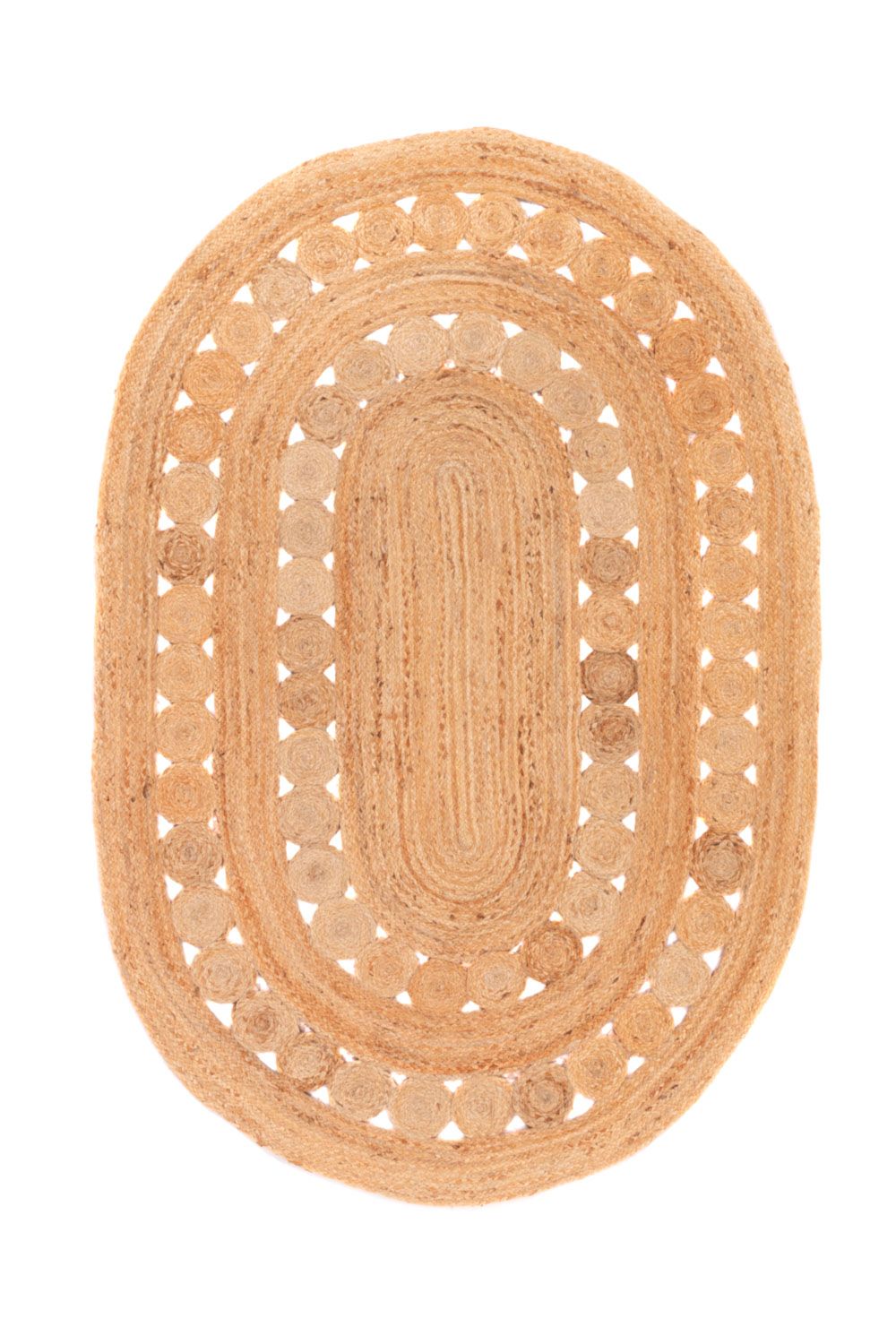 Juteteppich - Darcia - oval